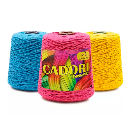 コタロー Barbante Cadori 600g Nº 6 Crochê Tricô Algodão Terracota